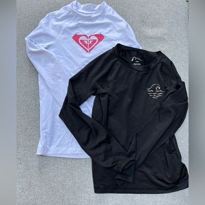 Girls Rash guard bundle for swim or surf UPF Roxy & Art class